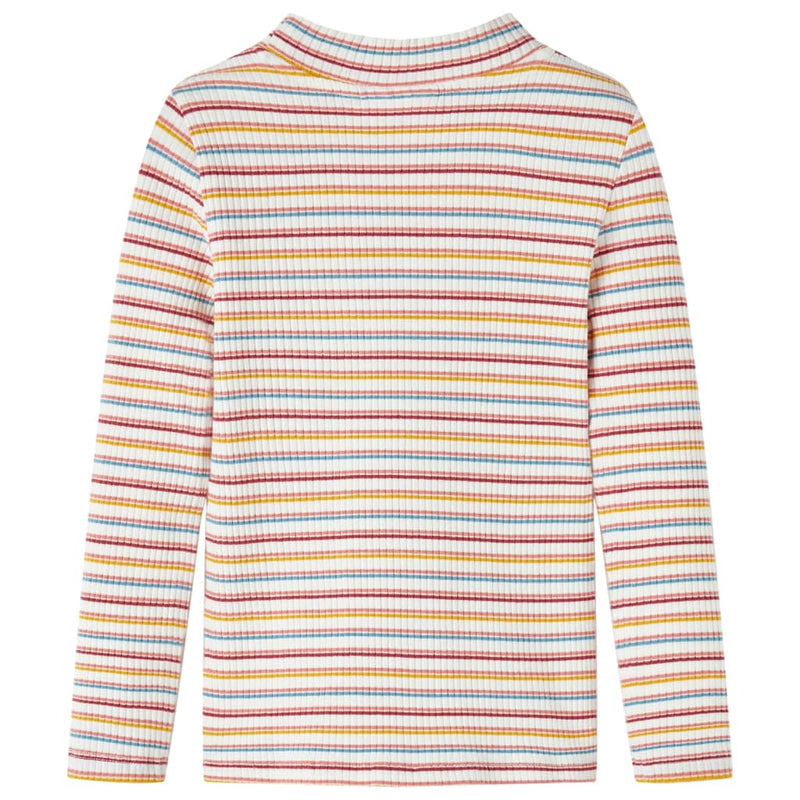 Load image into Gallery viewer, VidaXL Kindershirt met lange mouwen 104 gestreept ecru

