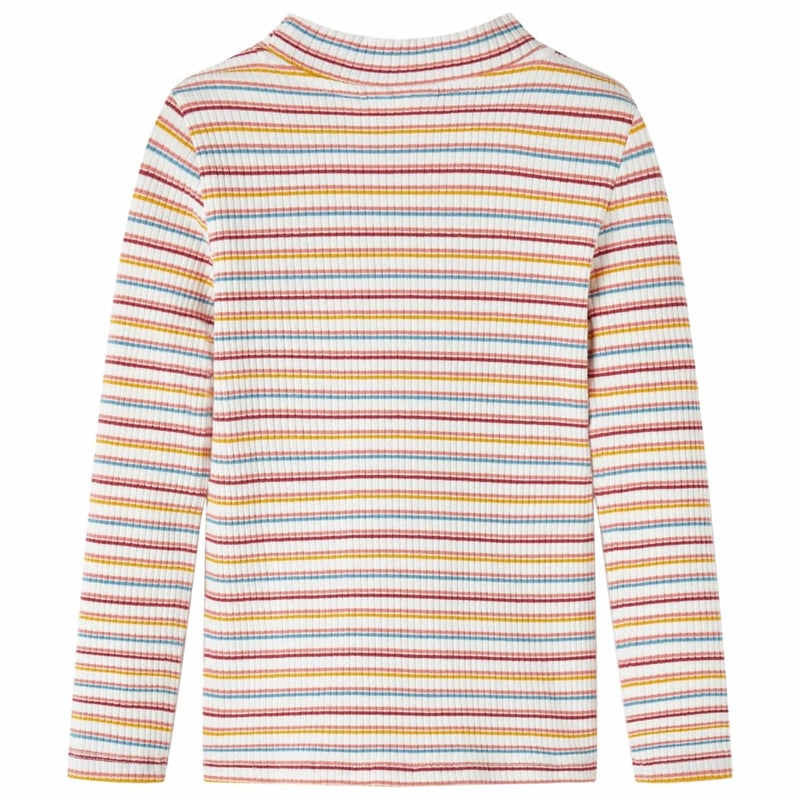 Load image into Gallery viewer, VidaXL Kindershirt met lange mouwen 116 gestreept ecru
