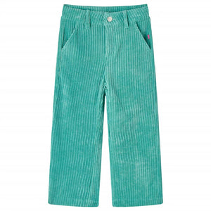 Vidaxl kinderbroek 128 ribfluweel mintgroen