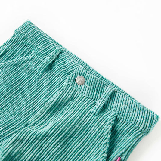 Vidaxl kinderbroek 128 ribfluweel mintgroen