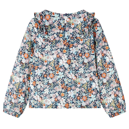 Vidaxl kindershirt met lange mouwen 116 donkerblauw