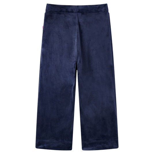 Vidaxl kinderbroek fluweel 116 donkerblauw