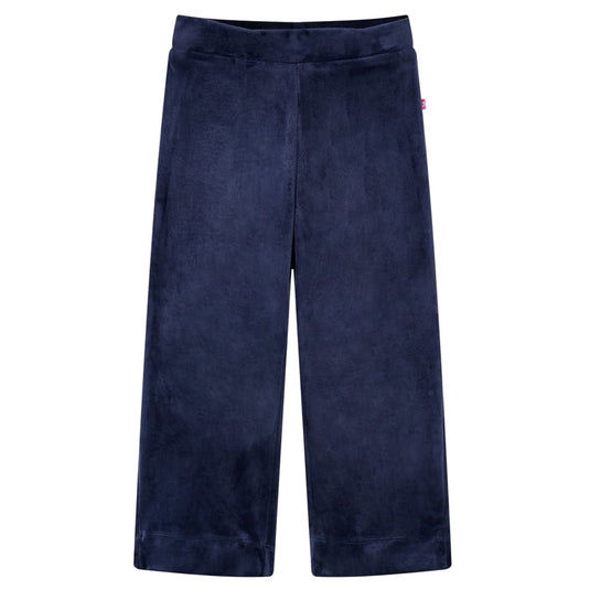 Vidaxl kinderbroek fluweel 128 donkerblauw