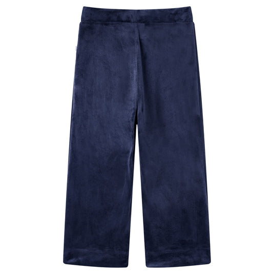Vidaxl kinderbroek fluweel 128 donkerblauw