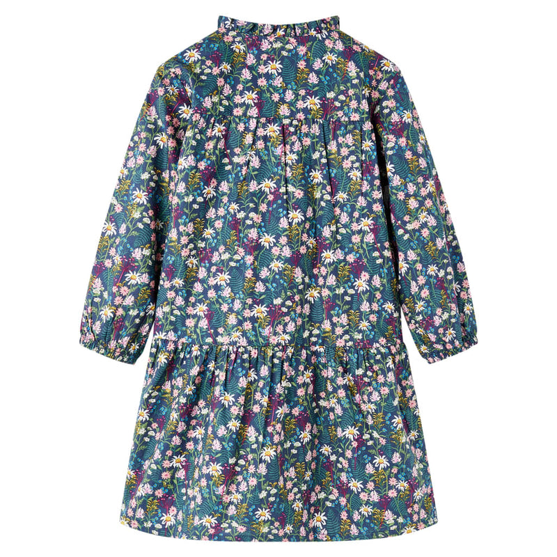 Load image into Gallery viewer, Vidaxl kinderjurk met lange mouwen 116 donkerblauw
