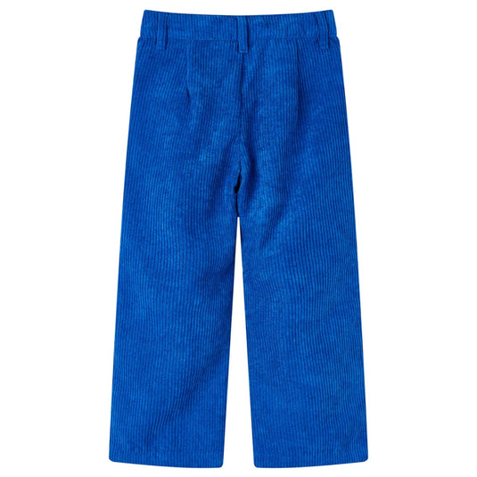 Vidaxl kinderbroek 92 ribfluweel kobaltblauw