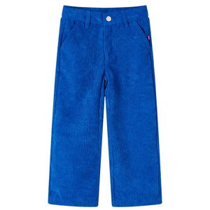 Vidaxl kinderbroek 104 ribfluweel kobaltblauw