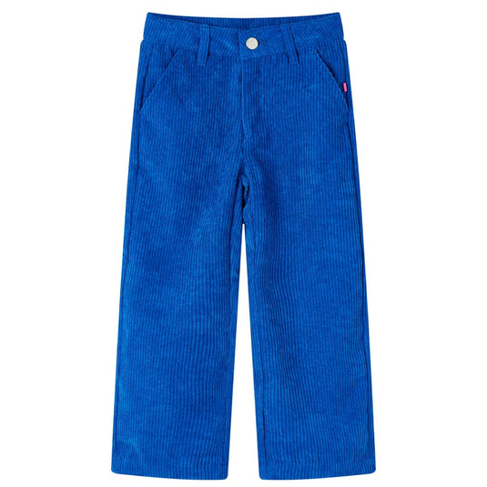 Vidaxl kinderbroek 104 ribfluweel kobaltblauw