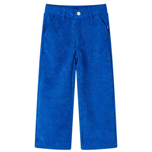 Vidaxl kinderbroek 128 ribfluweel kobaltblauw