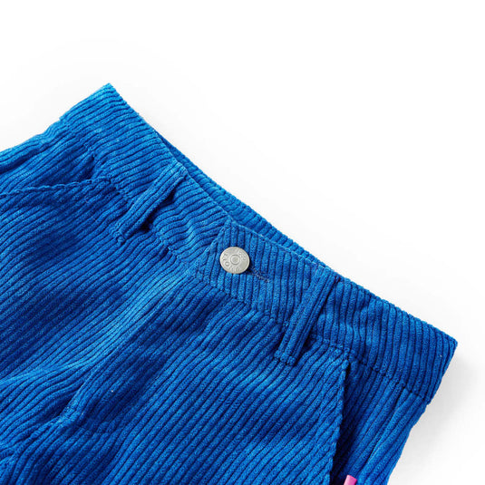 Vidaxl kinderbroek 128 ribfluweel kobaltblauw