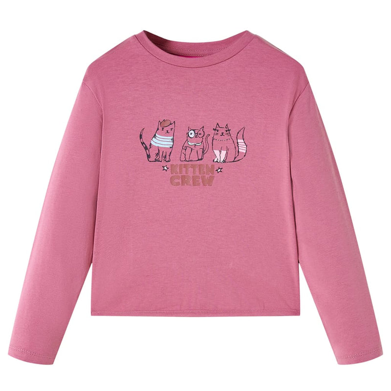 Load image into Gallery viewer, VidaXL Kindershirt met lange mouwen 92 frambooskleurig
