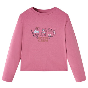 Vidaxl kindershirt met lange mouwen 104 frambooskleurig