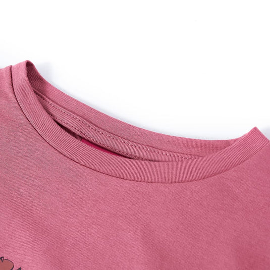 Vidaxl kindershirt met lange mouwen 128 frambooskleurig