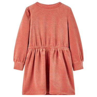 Vidaxl kinderjurk met lange mouwen 104 middelroze