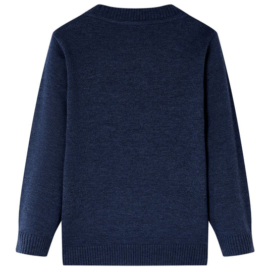 VidaXL Kindertrui gebreid 128 marineblauw