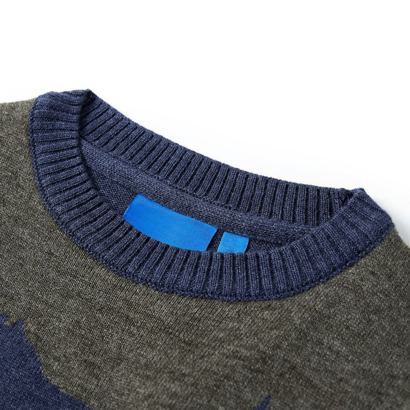 Load image into Gallery viewer, VidaXL Kindertrui gebreid 140 marineblauw
