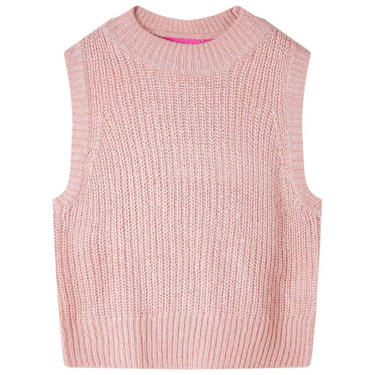 Vidaxl kinderspencer gebreid 128 lichtroze