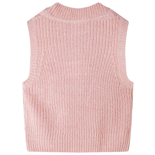 Vidaxl kinderspencer gebreid 128 lichtroze