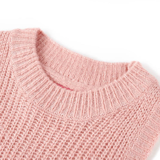 Vidaxl kinderspencer gebreid 128 lichtroze