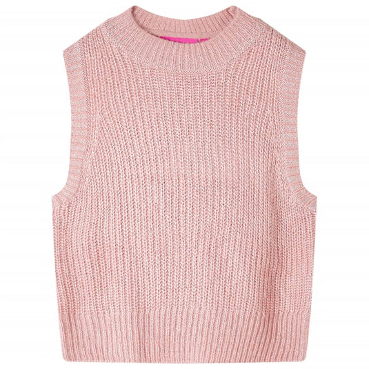 VidaXL Kinderspencer gebreid 140 lichtroze