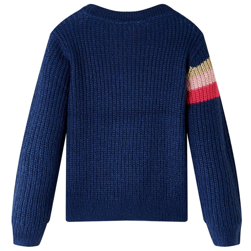 Load image into Gallery viewer, VidaXL Kindertrui gebreid 92 marineblauw
