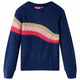 Vidaxl kindertrui gebreid 128 marineblauw