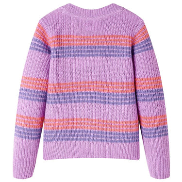 Vidaxl kindertrui gebreid met strepen 104 lila en roze