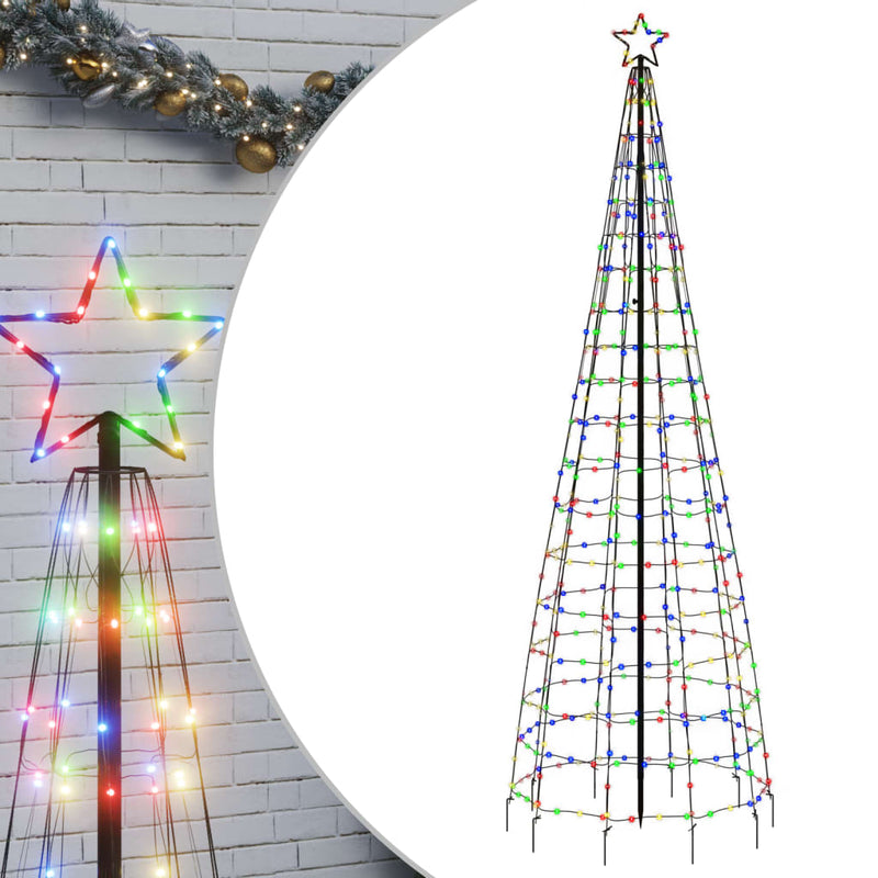 Chargez l'image dans la visionneuse de la galerie, Vidaxl led-kerstboom met spikes 570 leds kleurrijk 300 cm
