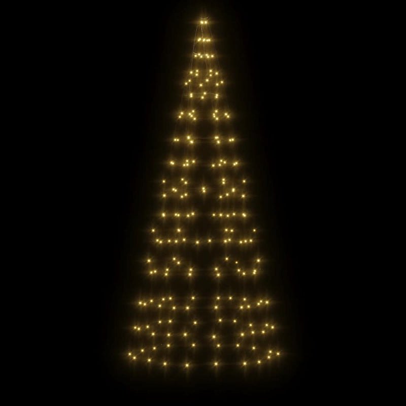 Load image into Gallery viewer, Vidaxl led-kerstboom aan vlaggenmast 200 led's warm wit 180 cm
