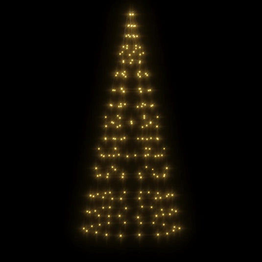 Vidaxl led-kerstboom aan vlaggenmast 200 led's warm wit 180 cm