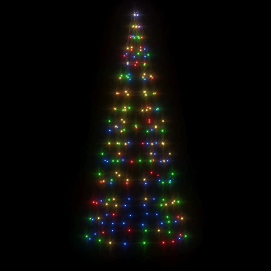 Vidaxl led-kerstboom op vlaggenmast 200 leds kleurrijk 180 cm
