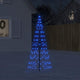 Vidaxl led-kerstboom aan vlaggenmast 200 led's 180 cm blauw