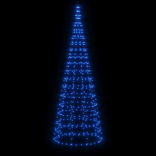 Vidaxl led-kerstboom aan vlaggenmast 550 led's 300 cm blauw