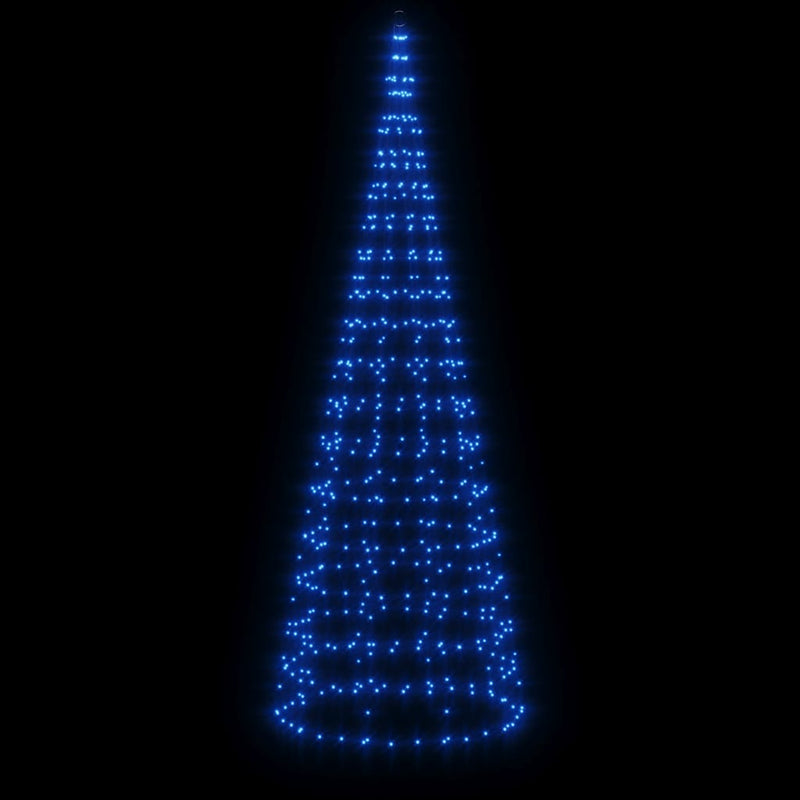Chargez l'image dans la visionneuse de la galerie, Vidaxl led-kerstboom aan vlaggenmast 550 led's 300 cm blauw
