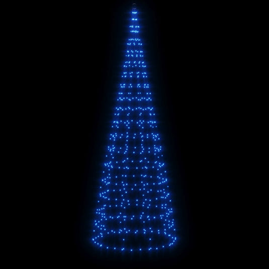 Vidaxl led-kerstboom aan vlaggenmast 550 led's 300 cm blauw