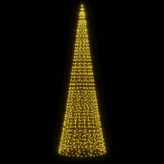 Vidaxl led-kerstboom aan vlaggenmast 1534 leds warm wit 500 cm