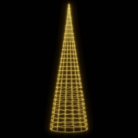 Vidaxl led-kerstboom aan vlaggenmast 3000 leds warm wit 800 cm