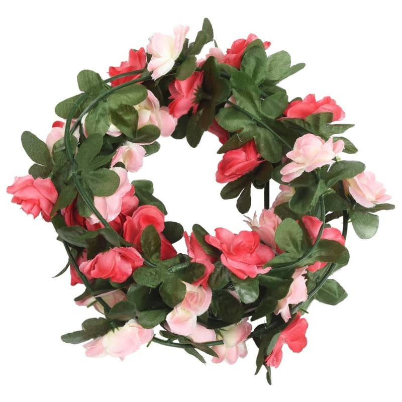 Load image into Gallery viewer, Vidaxl kerstslingers met bloemen 6 st 250 cm lente rozé
