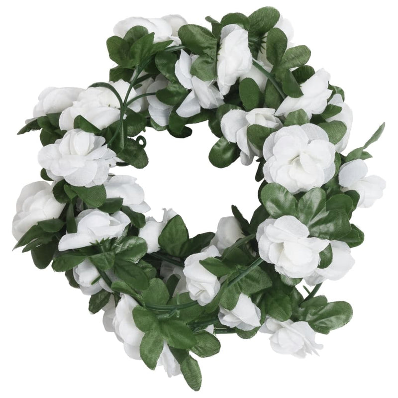 Load image into Gallery viewer, Vidaxl kerstslingers met bloemen 6 st 250 cm lente wit
