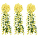 Vidaxl kerstslingers met bloemen 3 st 85 cm geel