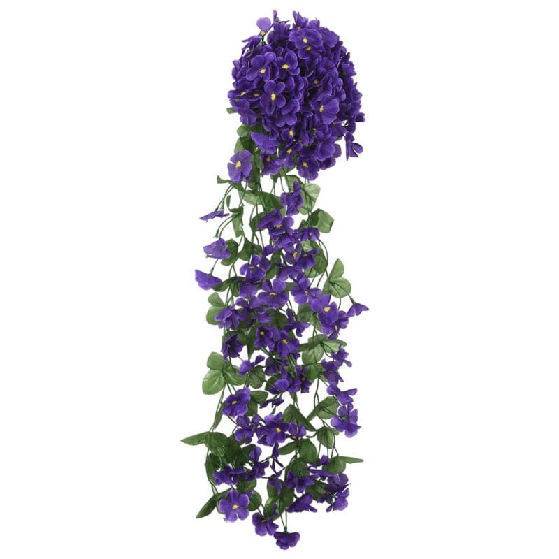 Load image into Gallery viewer, Vidaxl kerstslingers met bloemen 3 st 85 cm donkerpaars

