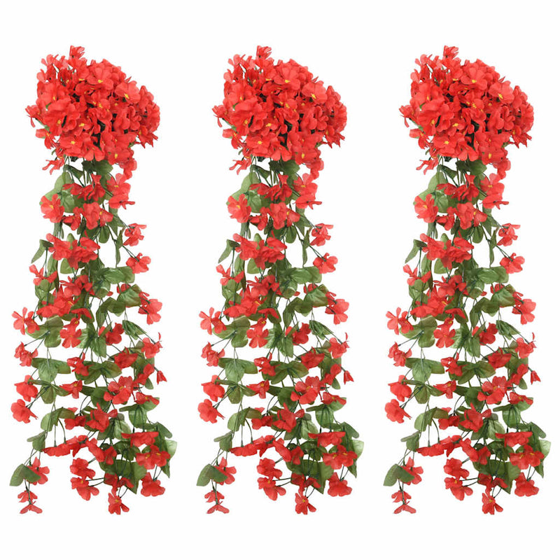 Load image into Gallery viewer, Vidaxl bloemenslingers 3 st 85 cm rood
