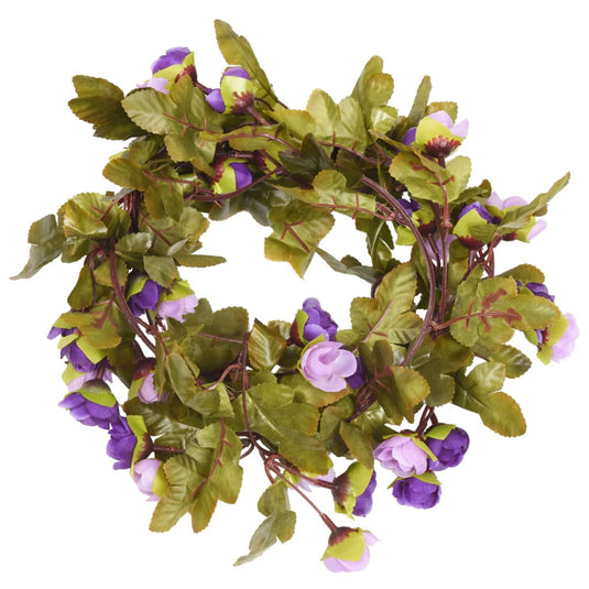 Vidaxl bloemenslingers 6 st 215 cm lichtpaars