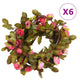 Vidaxl bloemenslingers 6 st 215 cm rozenroze