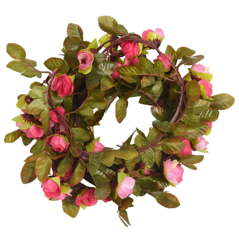 Load image into Gallery viewer, Vidaxl bloemenslingers 6 st 215 cm rozenroze
