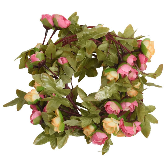 Vidaxl bloemenslingers 6 st 215 cm roze