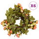 Vidaxl bloemenslingers 6 st 215 cm zonsopgang rood