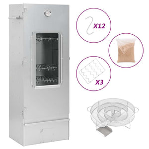 Vidaxl bbq-rookoven met koude rookgenerator gegalvaniseerd staal