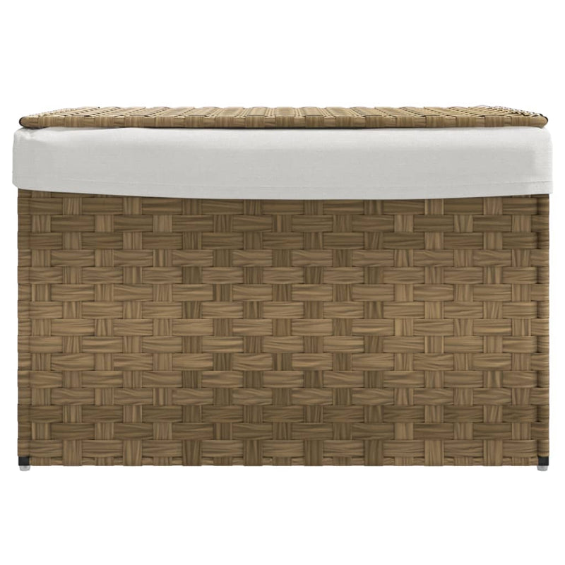 Load image into Gallery viewer, Vidaxl wasmand met deksel 55,5x35x34 cm poly rattan
