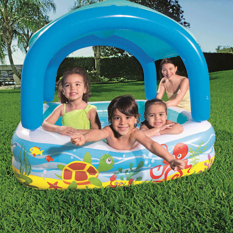 Load image into Gallery viewer, Bestway speelzwembad met overkapping 140x140x114 cm blauw 52192
